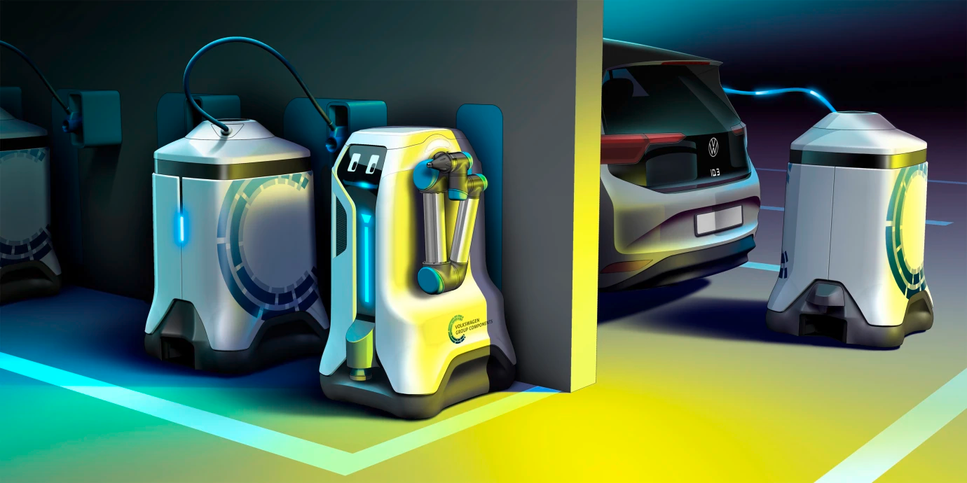 Volkswagen presenterar mobil laddrobot