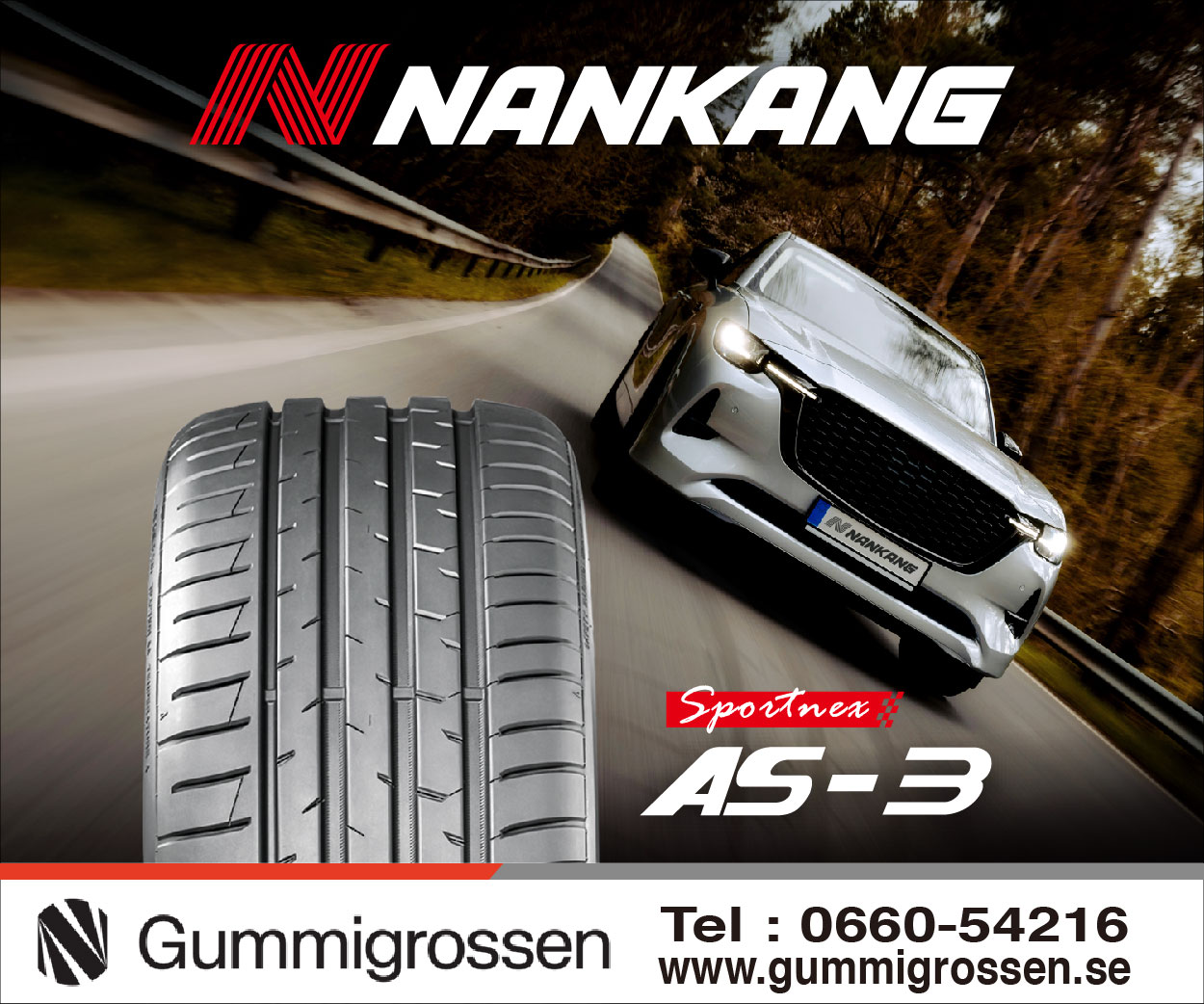 Nankang däck gummigrossen
